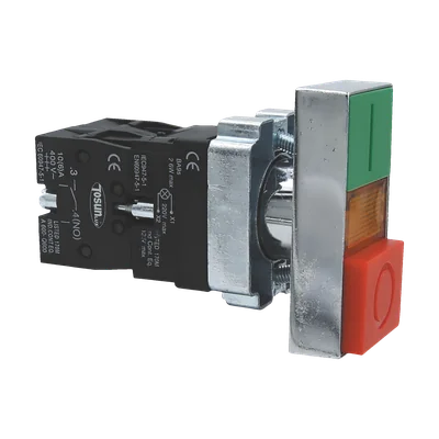 Bouton double touche lumineux TOSUNLUX PB2-BW8465
