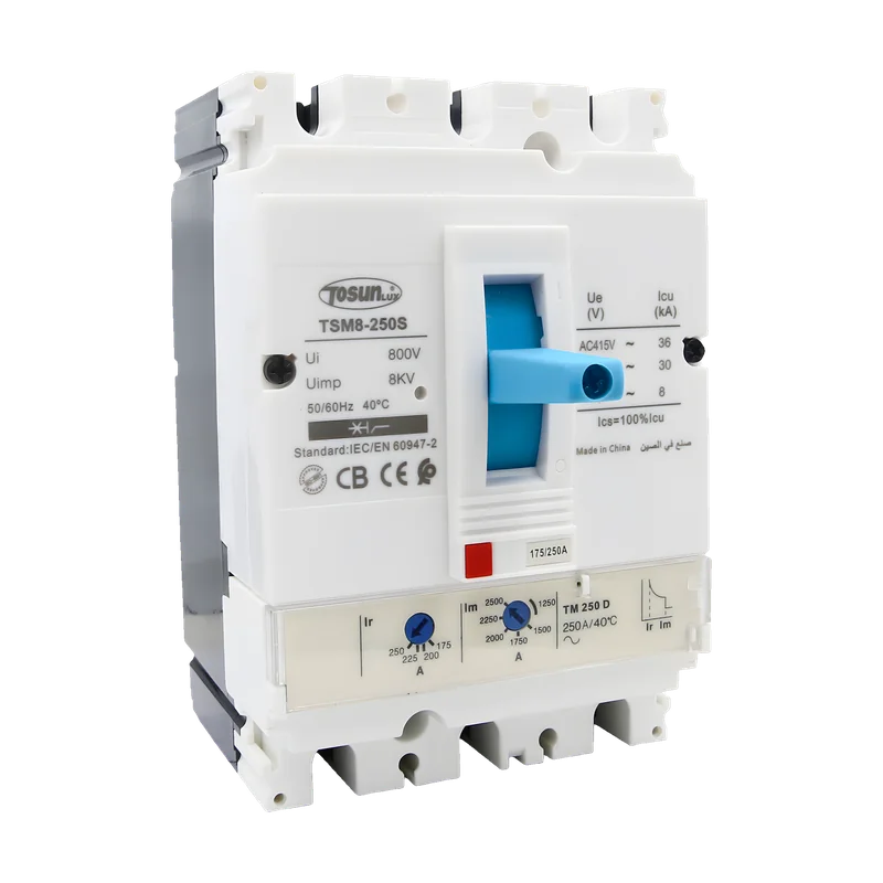 Disjoncteur boîtier moulé TOSUNLUX TSM8-250S 3P, gamme TSM8