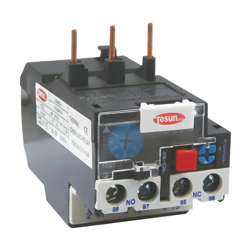 Relais thermique de surcharge TOSUNLUX TSR2-D13 monté sous contacteur