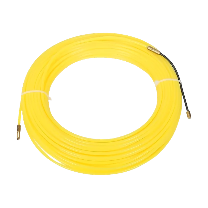 Tire-câble jaune avec embouts en laiton