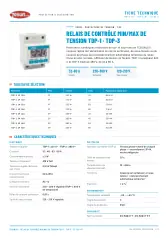 Relais de contrôle min/max de tension TDP-1 · TDP-3