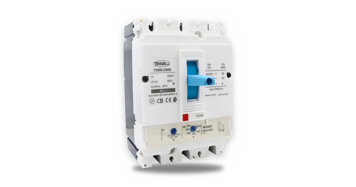 Disjoncteur boîtier moulé TOSUNLUX TSM8-250S 3P, gamme TSM8